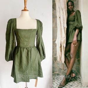 reformation brodie linen dress